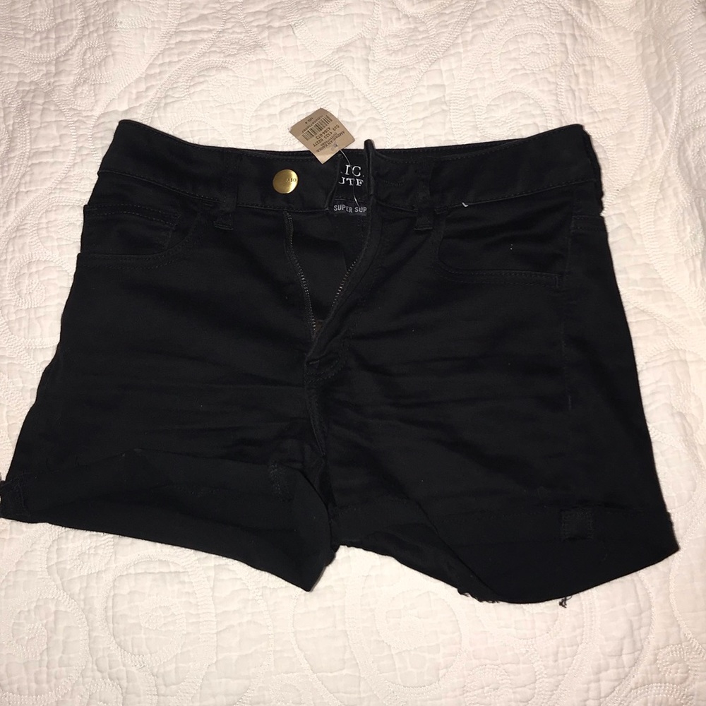 Black American eagle hi-rise shorts
